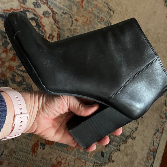 Madewell Caleb zipper back Elegant Black Ankle Boots women’s size 10 leather - Picture 11 of 13